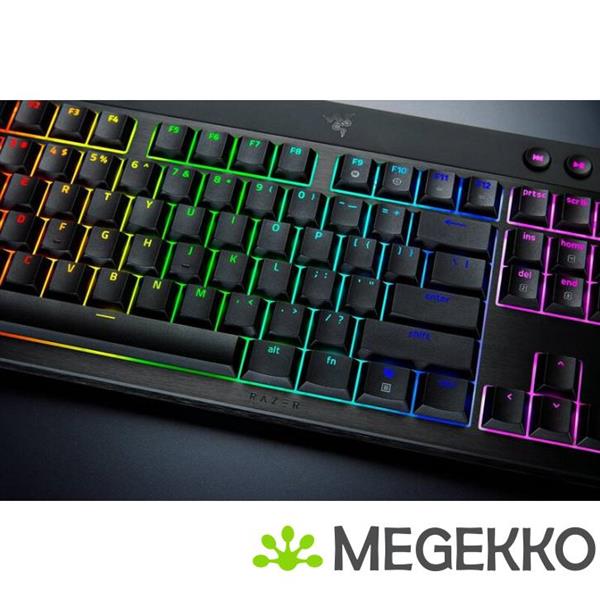 Grote foto razer blackwidow v4 low profile tenkeyless hyperspeed clicky green toetsenbord computers en software toetsenborden