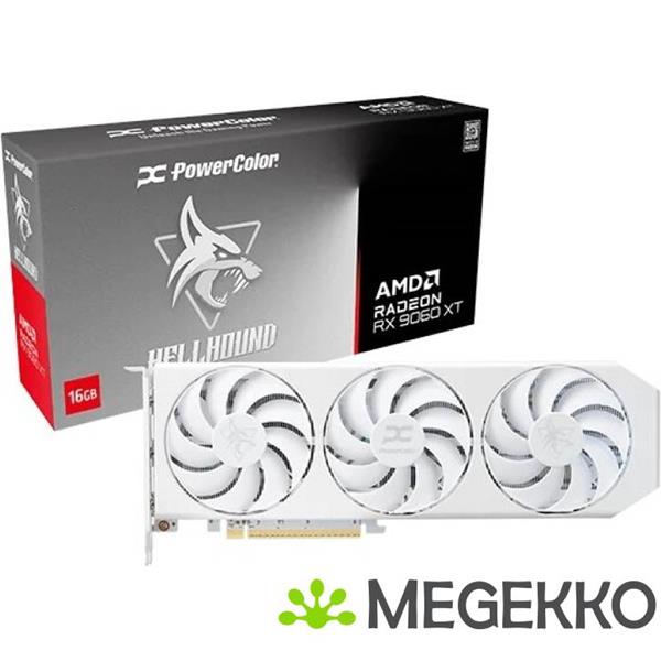Grote foto powercolor hellhound radeon rx 9060 xt spectral white 16gb computers en software videokaarten