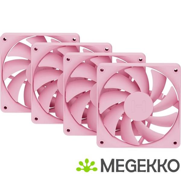 Grote foto hyte fa12 120mm pwm fan 4 pack strawberry milk computers en software overige computers en software
