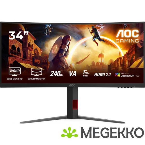 Grote foto aoc g4 cu34g4z 34 wqhd 240hz va gaming monitor computers en software overige computers en software