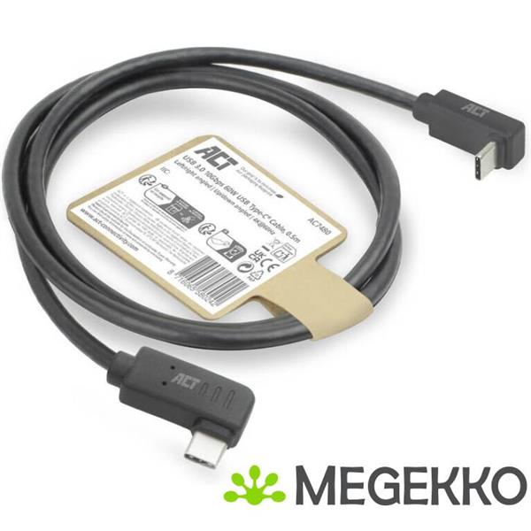 Grote foto act usb 3.0 10gbps 60w usb type c haaks horizontaal usb type c haaks verticaal 2m computers en software overige computers en software