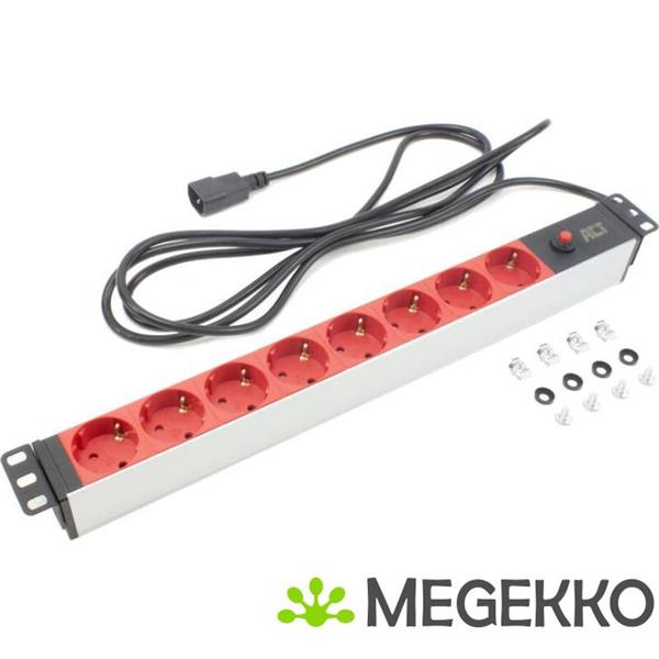 Grote foto act stekkerdoos pdu 19 inch c14 iec60320 8 voudig type f. 3m h05vv f 3g1.0 computers en software overige