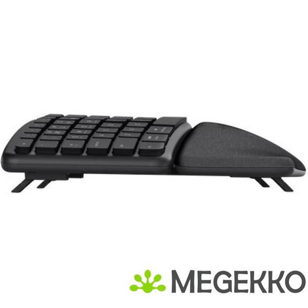 Grote foto trust keyra ergonomisch toetsenbord draadloos zwart computers en software toetsenborden