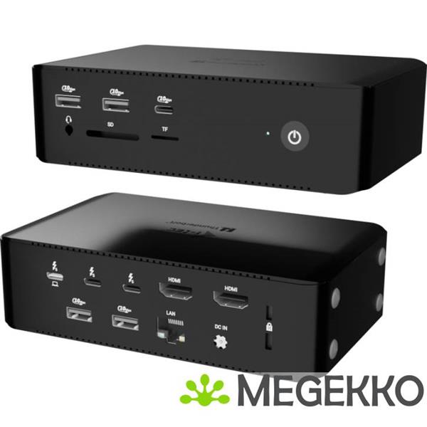 Grote foto i tec thunderbolt5 quattro display docking station 5x usb 2.5 glan power delivery 140w computers en software overige computers en software