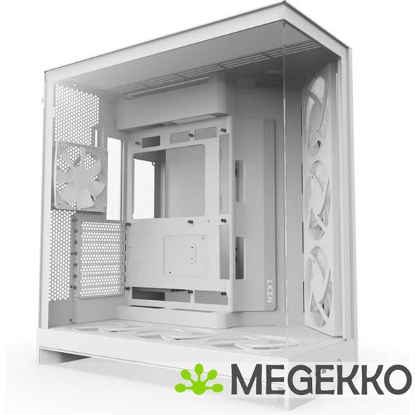 Grote foto nzxt h9 flow rgb white 2025 computers en software behuizingen en kasten
