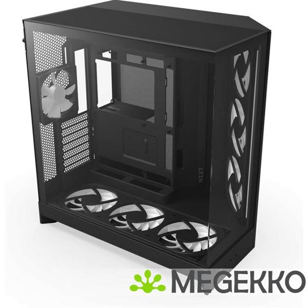 Grote foto nzxt h9 flow rgb black 2025 computers en software behuizingen en kasten