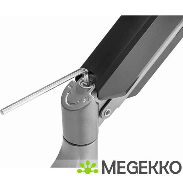 Grote foto gembird monitorarm met gasveer voor 3 monitoren wandmontage space grey computers en software overige computers en software