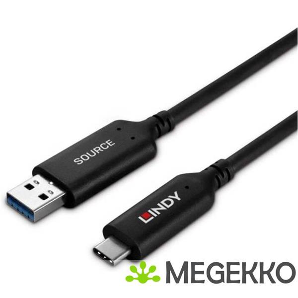 Grote foto lindy 43395 usb kabel usb 3.2 gen 1 3.1 gen 1 10 m usb a usb c zwart computers en software overige computers en software