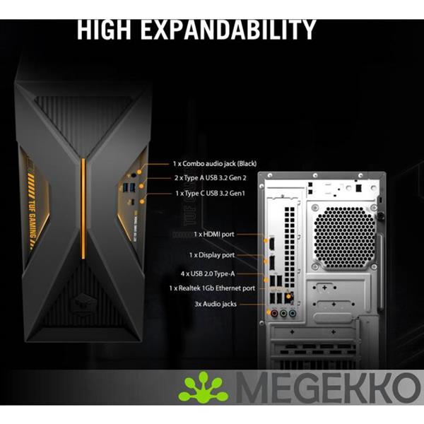 Grote foto asus tuf 15l t500mv 13420h233w core i5 rtx 5060 gaming desktop computers en software overige computers en software