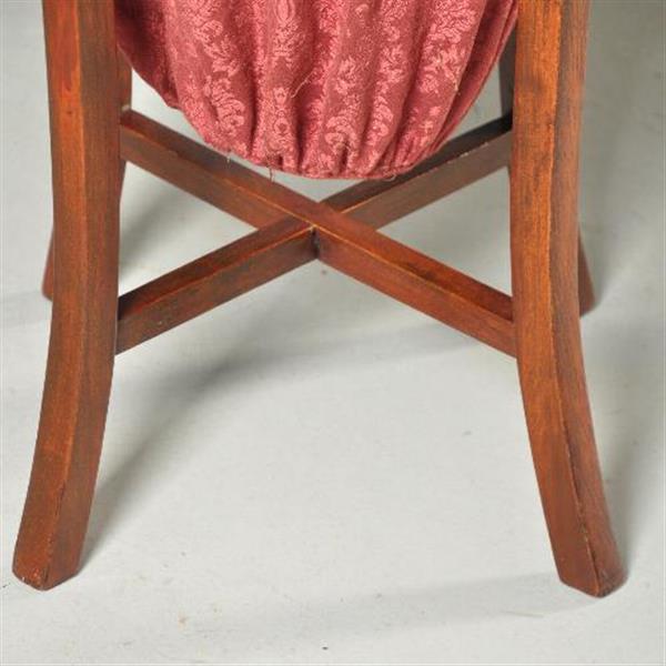 Grote foto antieke bijzettafels knottenmandje op sabelpootjes ca. 1900 ook handig als handschoenmandje of wij antiek en kunst stoelen en banken