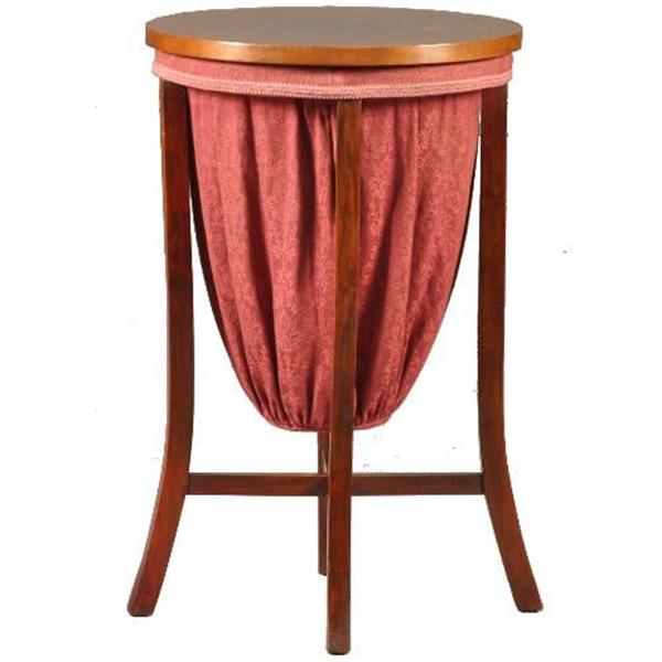 Grote foto antieke bijzettafels knottenmandje op sabelpootjes ca. 1900 ook handig als handschoenmandje of wij antiek en kunst stoelen en banken