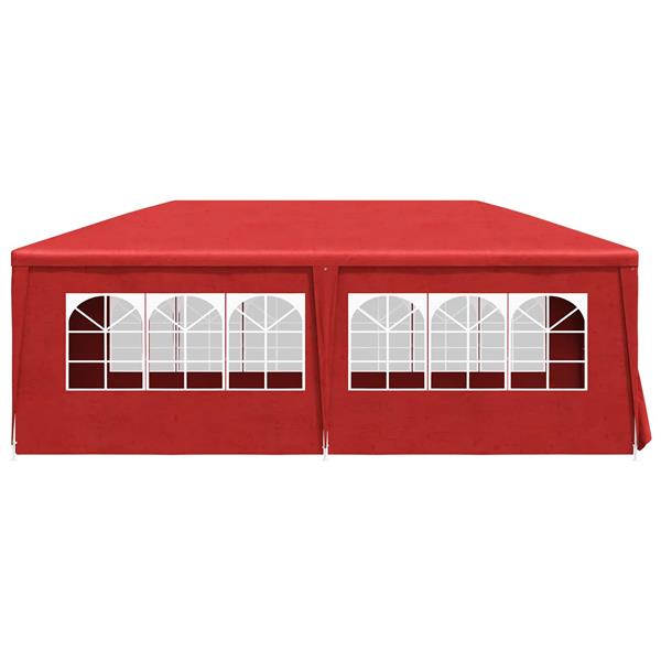 Grote foto vidaxl partytent met wand rood 600 x 300 x 255 cm pe en staal tuin en terras overige tuin en terras