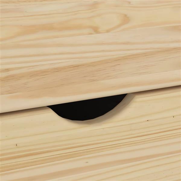 Grote foto vidaxl rolling kast met wiel bruin 53 x 39 x 103 cm massief vurenhout huis en inrichting overige