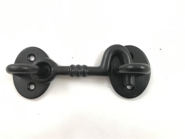 Grote foto een fraaie mat zwarte haak raam poort deur haak windhaak smeedijzer doe het zelf en verbouw materialen en producten