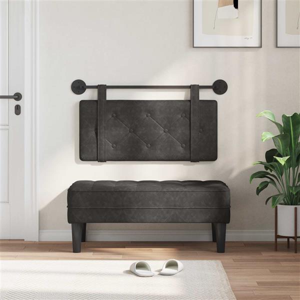 Grote foto vidaxl hangend hoofdbord antiek pu antiek en kunst stoelen en banken