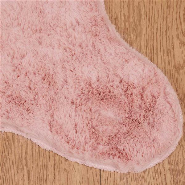 Grote foto vidaxl antislip vloerkleed van imitatie konijnenbont olite roze huis en inrichting vloerbedekking en kleden