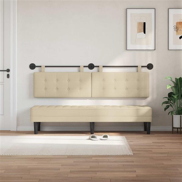 Grote foto vidaxl hangend hoofdbord stof antiek en kunst stoelen en banken
