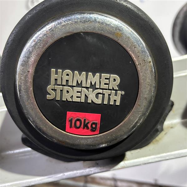 Grote foto hammer strength dumbell set incl rek sport en fitness fitness