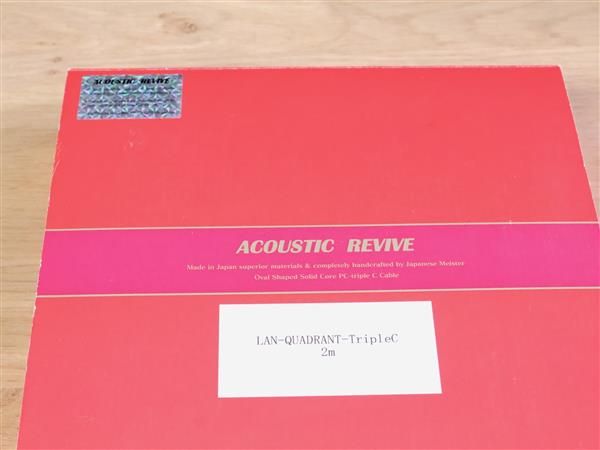 Grote foto acoustic revive lan quadrant triplec high end audio ethernet cable 2 0 metre audio tv en foto onderdelen en accessoires
