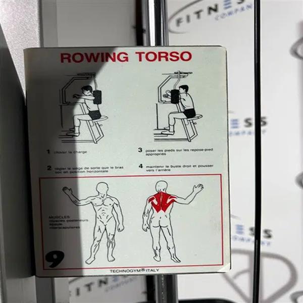 Grote foto technogym isotonic rowing torso sport en fitness fitness
