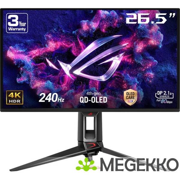 Grote foto asus rog swift pg27ucdm 27 4k ultra hd 240hz qd oled gaming monitor computers en software overige computers en software