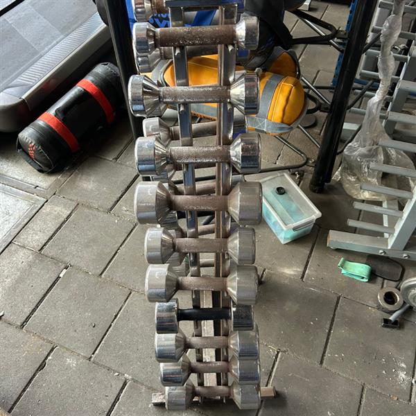 Grote foto dumbbell rek 1 10 kg sport en fitness fitness