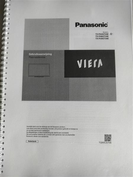 Grote foto panasonic viera tx p 42g30tx 3d audio tv en foto plasma tv