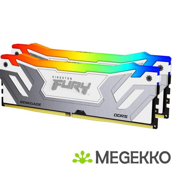 Grote foto kingston ddr5 fury renegade rgb white 2x24gb 8400 cudimm computers en software overige computers en software