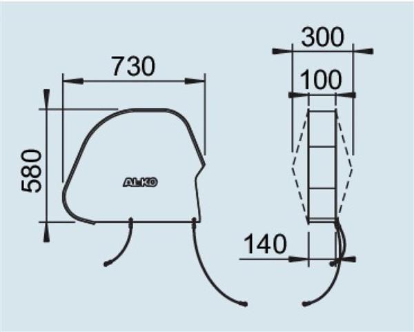 Grote foto al ko disselhoes premium zwart caravans en kamperen caravan accessoires