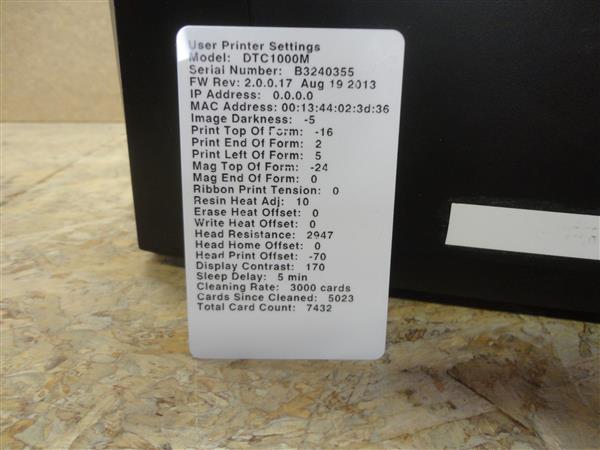 Grote foto fargo dtc1000m single side id card kaart printer monochrome usb lan 300dpi computers en software printers