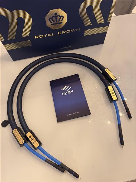 Grote foto siltech royal double crown s10 high end audio interconnects rca 1 25 metre audio tv en foto onderdelen en accessoires