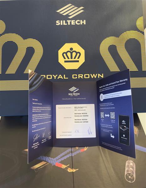 Grote foto siltech royal double crown s10 high end audio interconnects rca 1 25 metre audio tv en foto onderdelen en accessoires