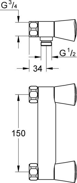 Grote foto grohe costa s douchekraan 15cm doe het zelf en verbouw sanitair