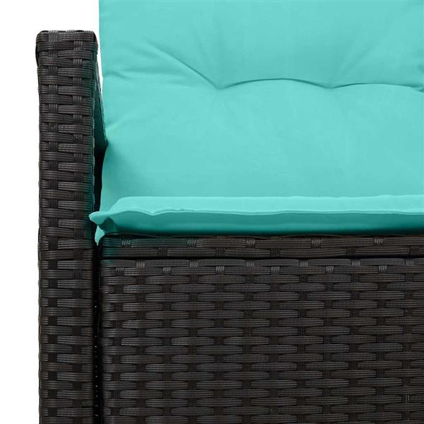 Grote foto vidaxl tuinbank met kussen 120 x 62 x 69 cm poly rattan tuin en terras tuinmeubelen