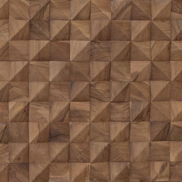 Grote foto vidaxl hoofdbord wandgemonteerd naturel 120 cm massief teakhout antiek en kunst stoelen en banken