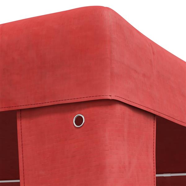 Grote foto vidaxl partytent rood 600 x 300 x 255 cm pe en staal tuin en terras overige tuin en terras