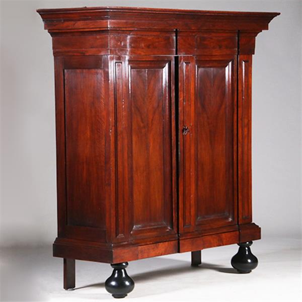 Grote foto bescheiden pastoorskast in prachtig donker palissander ca 1700 verdekte lade no.330315 antiek en kunst stoelen en banken