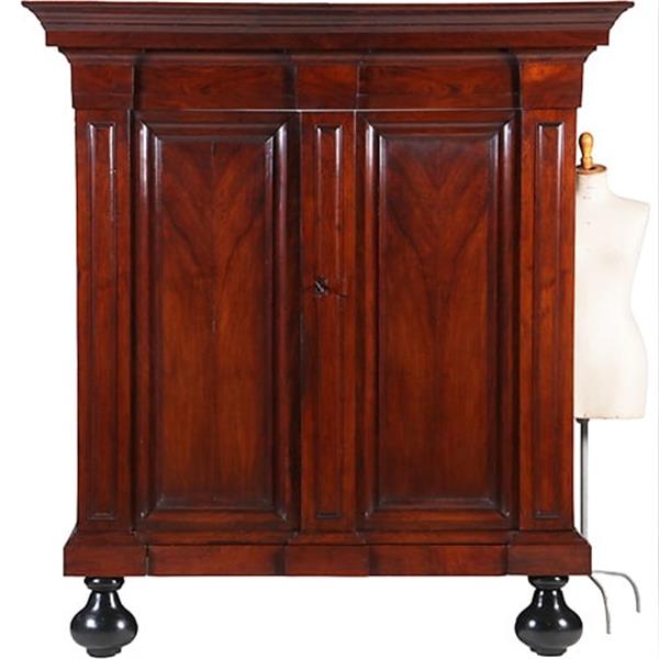 Grote foto bescheiden pastoorskast in prachtig donker palissander ca 1700 verdekte lade no.330315 antiek en kunst stoelen en banken