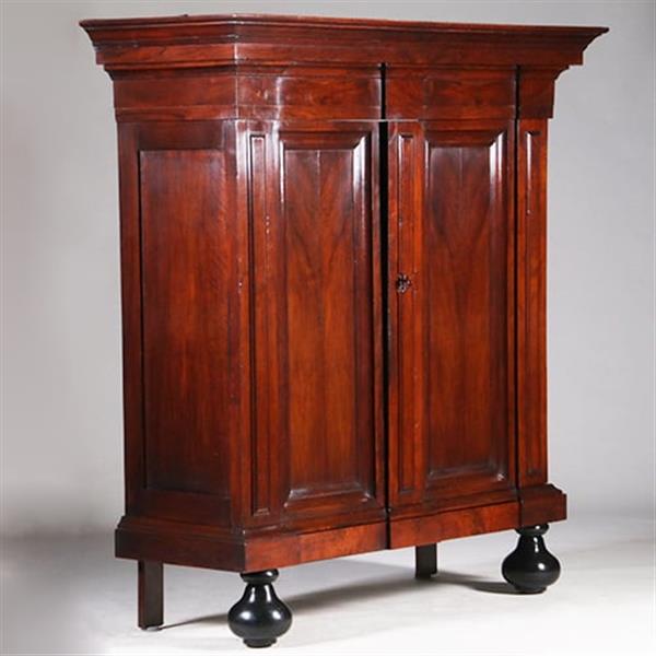 Grote foto bescheiden pastoorskast in prachtig donker palissander ca 1700 verdekte lade no.330315 antiek en kunst stoelen en banken