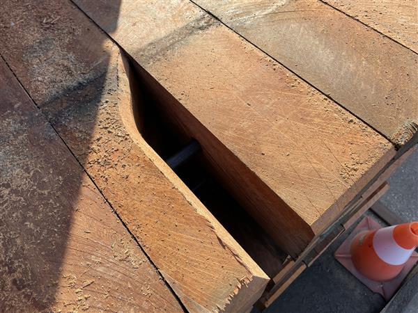 Grote foto 10x100x400 cm 100 azobe dragline schot doe het zelf en verbouw hout en planken