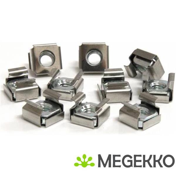 Grote foto startech.com 50 stuks m6 plaatmoeren voor serverrack computers en software behuizingen en kasten