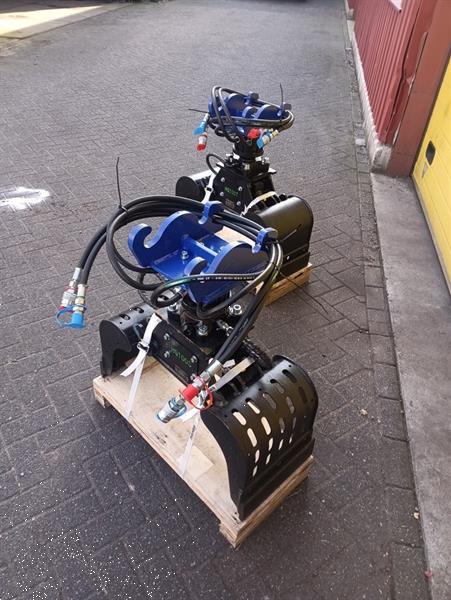 Grote foto h ner hg 100 s en hg 100 t sorteergrijper cw05 opname minigraver doe het zelf en verbouw aanbouwdelen