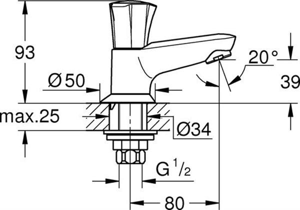 Grote foto grohe costa l fonteinkraan chroom doe het zelf en verbouw sanitair