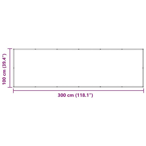 Grote foto vidaxl balkon scherm lichtgrijs en wit. 100 x 300 cm oxford stof tuin en terras overige tuin en terras