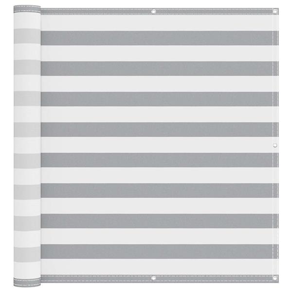 Grote foto vidaxl balkon scherm lichtgrijs en wit. 120 x 800 cm tuin en terras overige tuin en terras