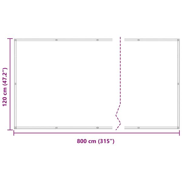 Grote foto vidaxl balkon scherm lichtgrijs en wit. 120 x 800 cm tuin en terras overige tuin en terras