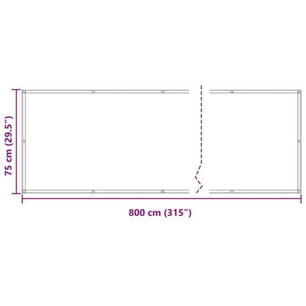Grote foto vidaxl balkon scherm lichtgrijs en wit. 75 x 800 cm tuin en terras overige tuin en terras