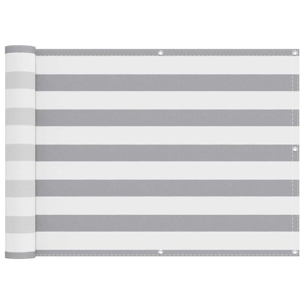 Grote foto vidaxl balkon scherm lichtgrijs en wit. 75 x 1000 cm tuin en terras overige tuin en terras
