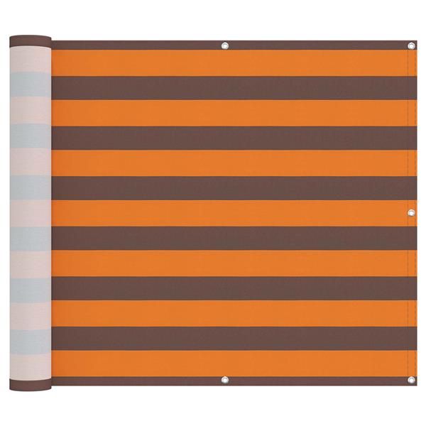 Grote foto vidaxl balkon scherm oranje en bruin 100 x 400 cm oxford stof tuin en terras overige tuin en terras