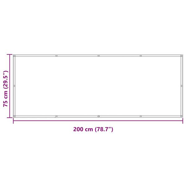 Grote foto vidaxl balkon scherm oranje en bruin 75 x 200 cm pu gecoat oxford alu tuin en terras overige tuin en terras